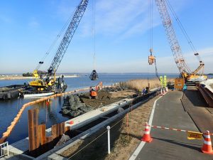 北浦湖岸堤矢幡地区液状化対策工事